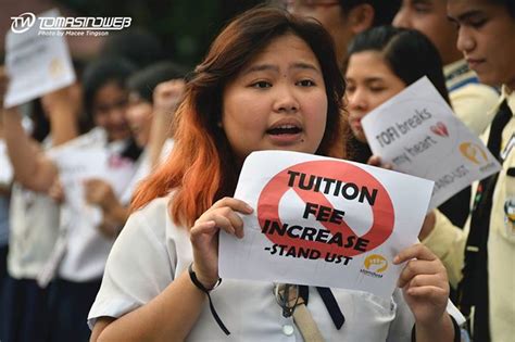 ust shs scandal|UST students protest dismissal of Grade 12 student.